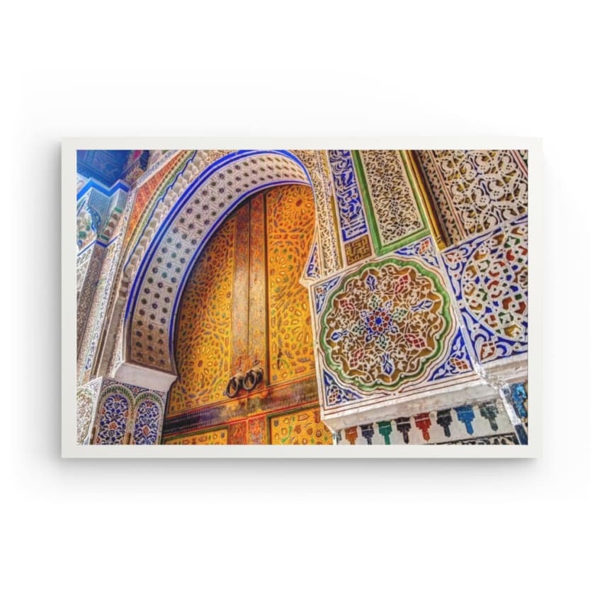 Poster encadré Fès Maroc détails architecturaux des