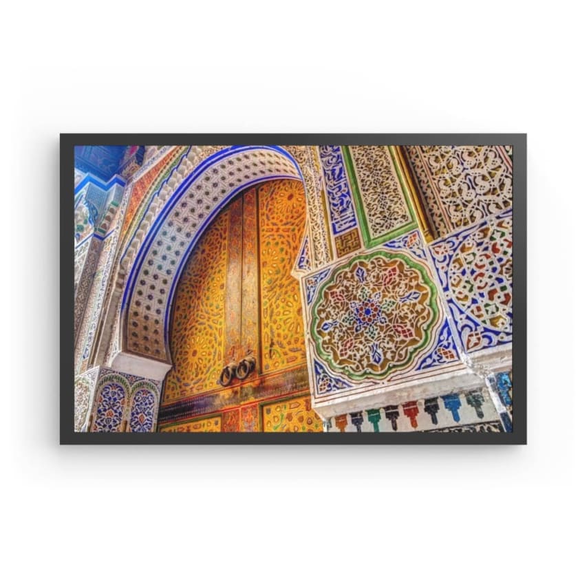Poster encadré Fès Maroc détails architecturaux des