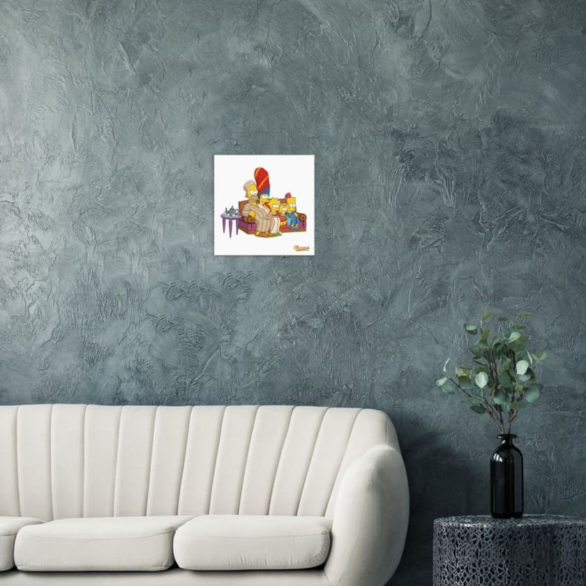 Poster Famille Cartoon à la Marocaine classique en papier