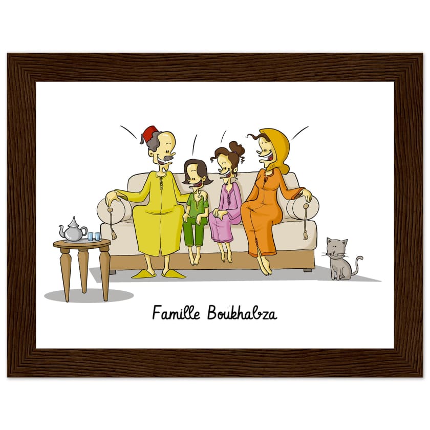 Poster famille Marocaine personnalisé