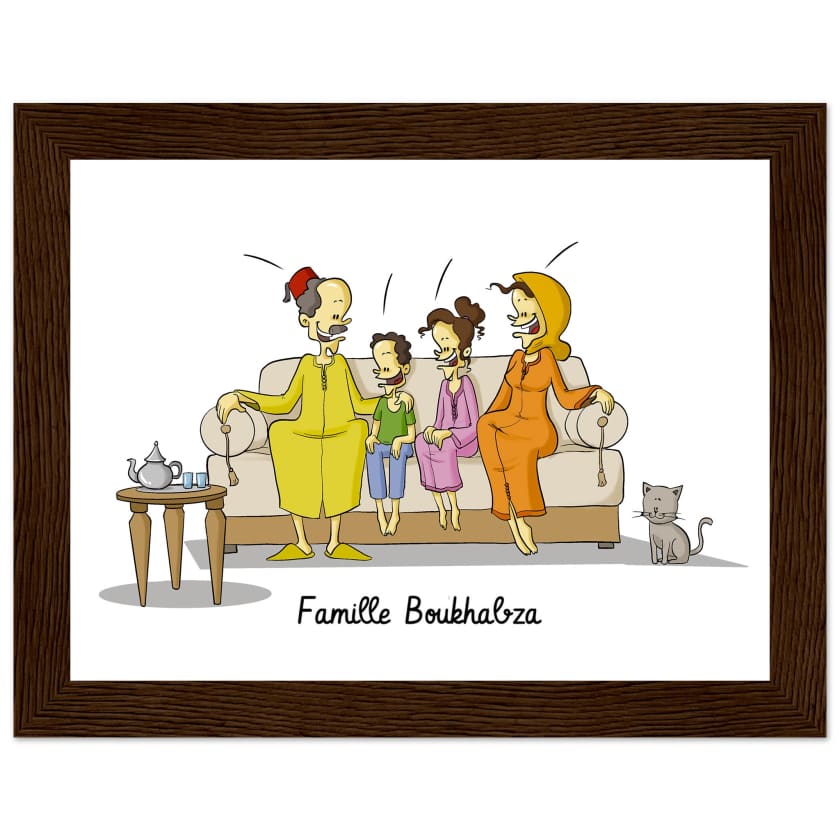 Poster famille Marocaine personnalisé