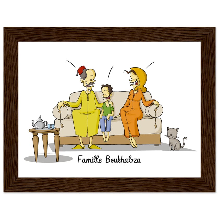 Poster famille Marocaine personnalisé
