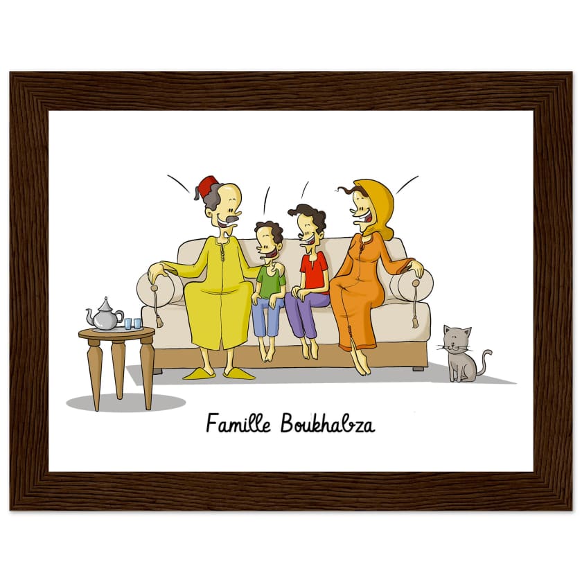 Poster famille Marocaine personnalisé