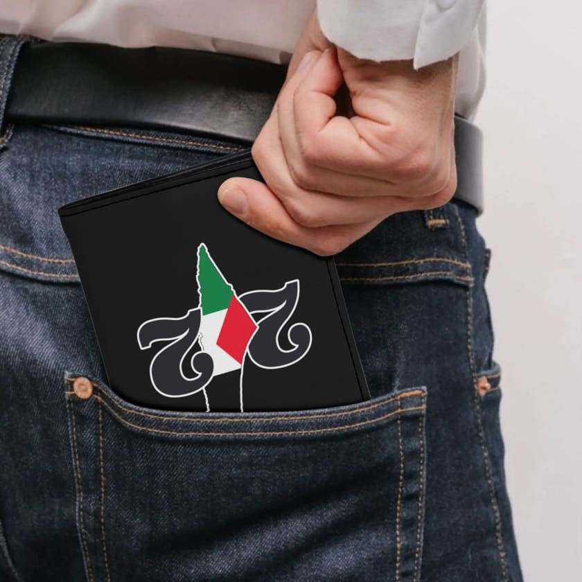 Protege passeport en cuir noir Palestine