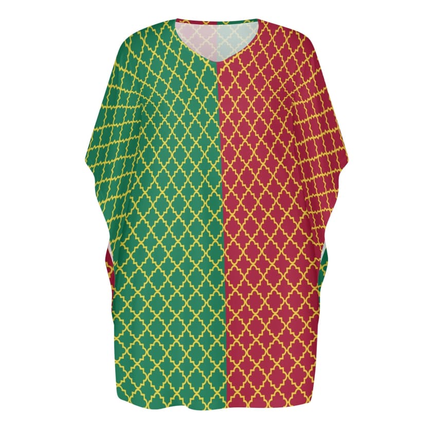 Robe ample col V taille supérieure Khzana design