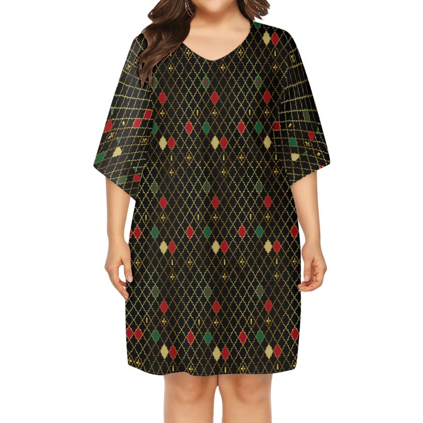 Robe ample col V taille supérieure MARGOLD