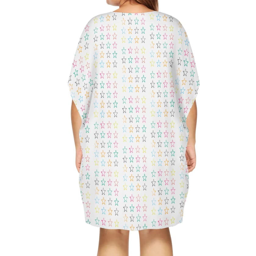 Robe ample col V taille supérieure Stars