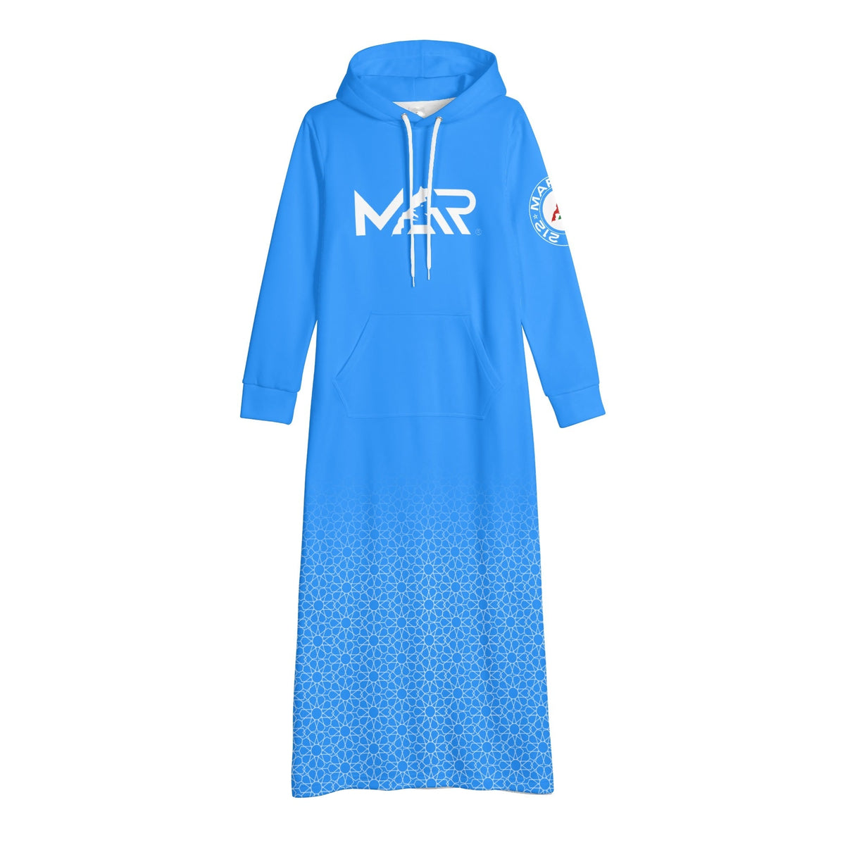 Robe longue à capuche MAR légère et décontractée bleu