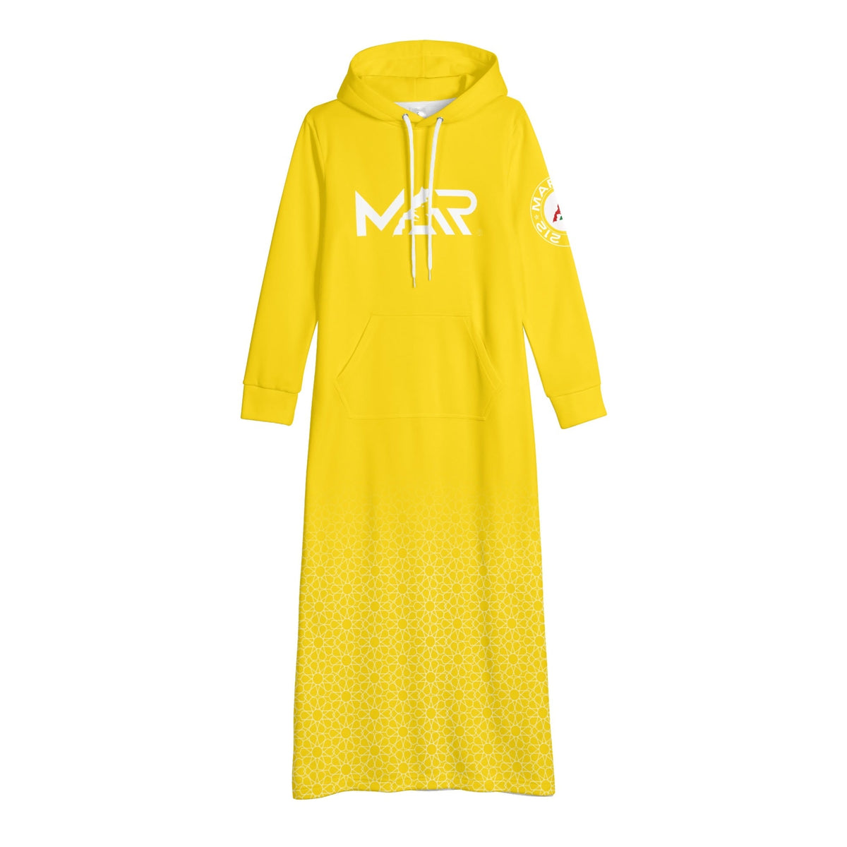 Robe longue à capuche MAR légère et décontractée Jaune