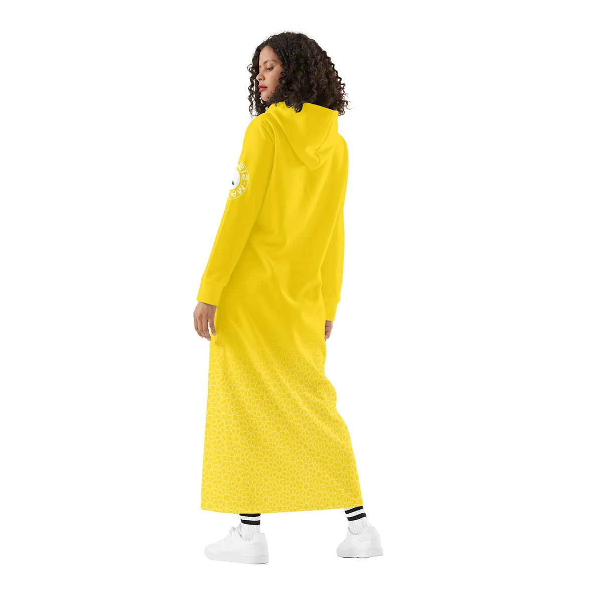 Robe longue à capuche MAR légère et décontractée Jaune