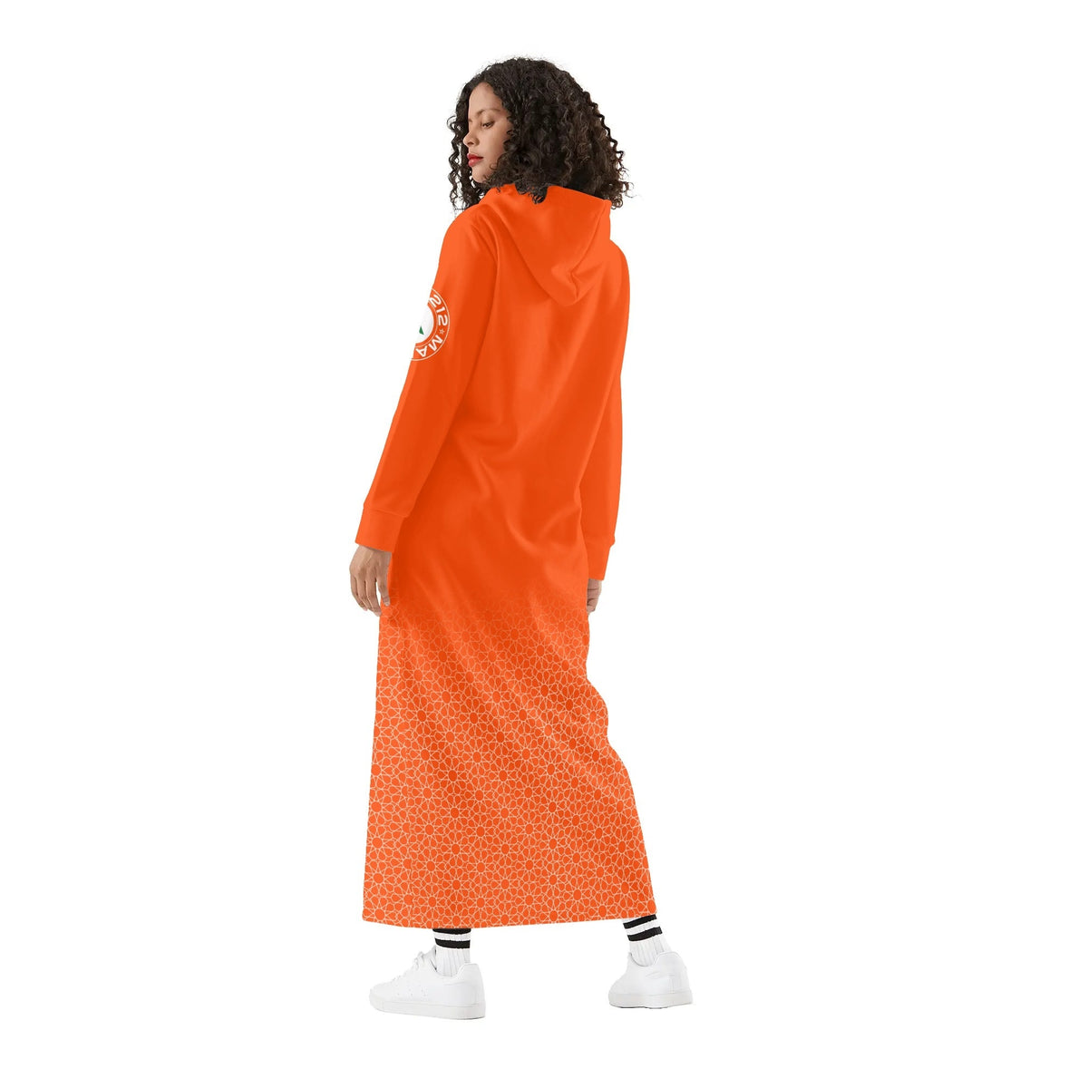 Robe longue à capuche MAR légère et décontractée Orange