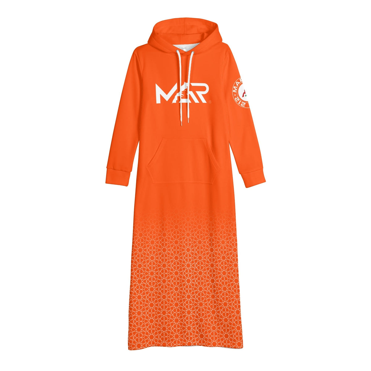 Robe longue à capuche MAR légère et décontractée Orange