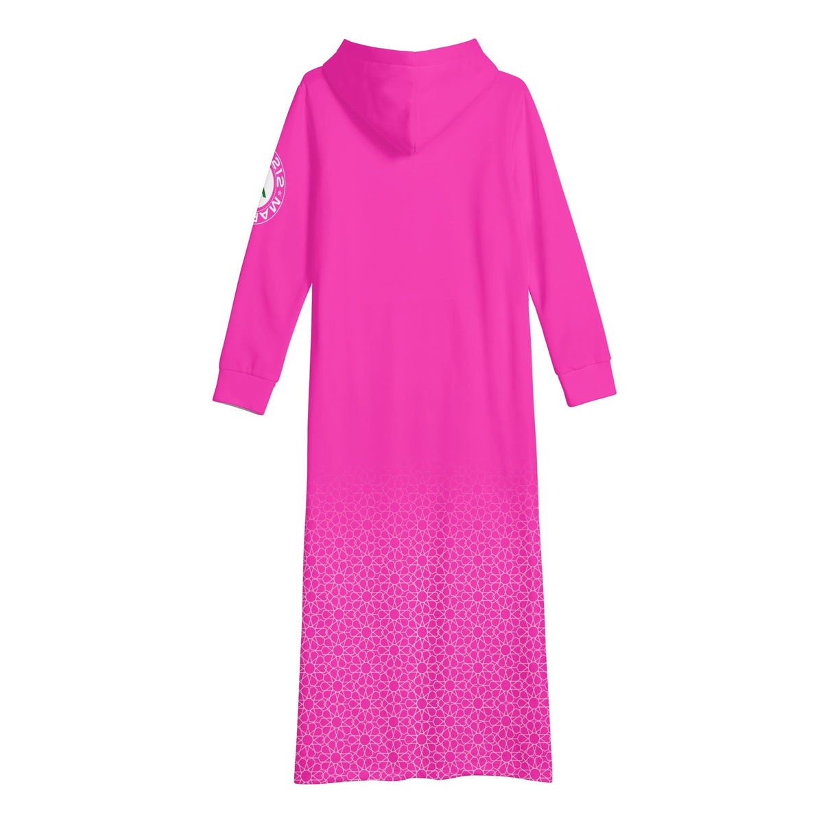 Robe longue à capuche MAR légère et décontractée rose
