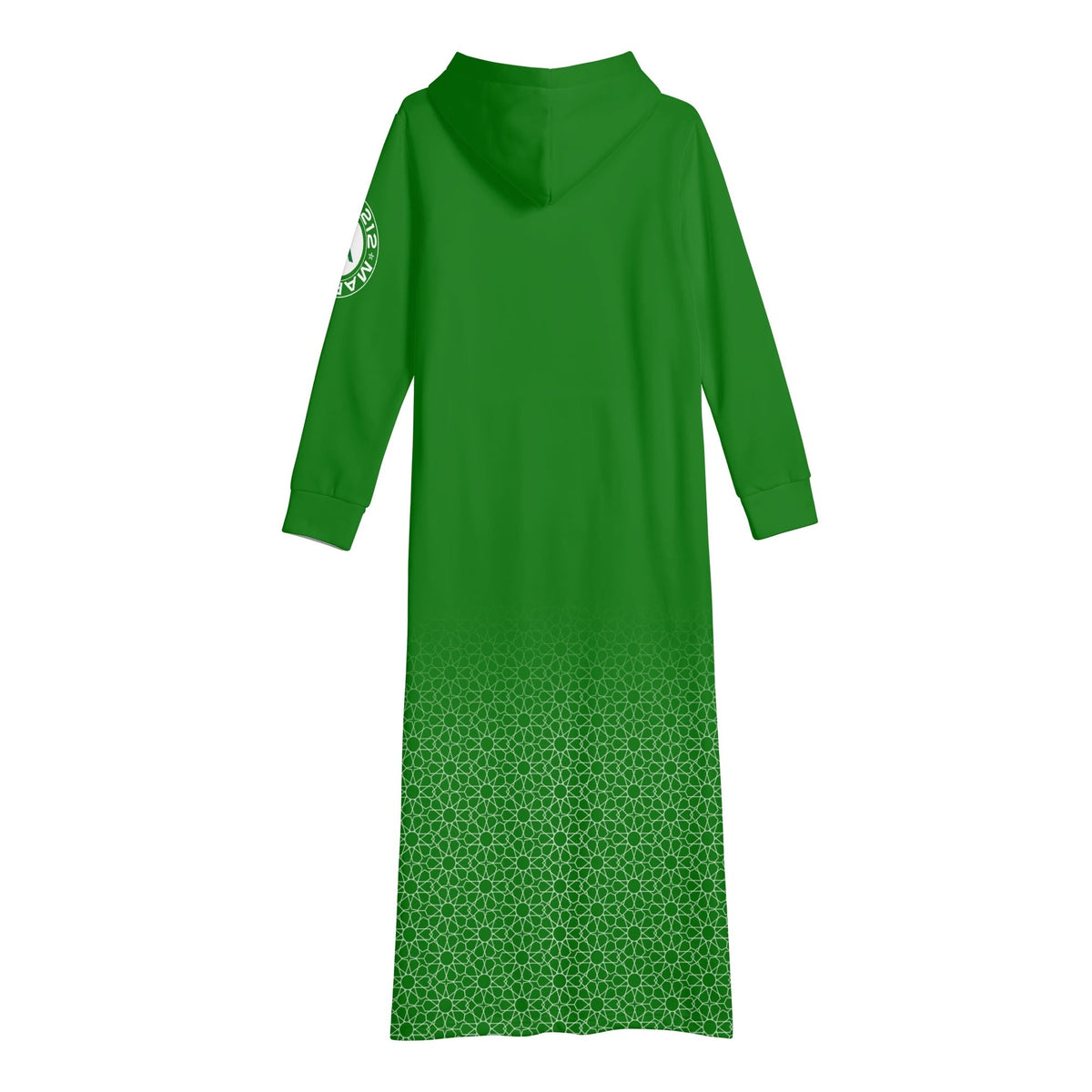Robe longue à capuche MAR légère et décontractée verte