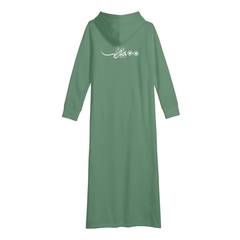 Robe longue à capuche MAR Vert Olive
