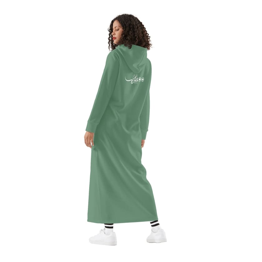 Robe longue à capuche MAR Vert Olive