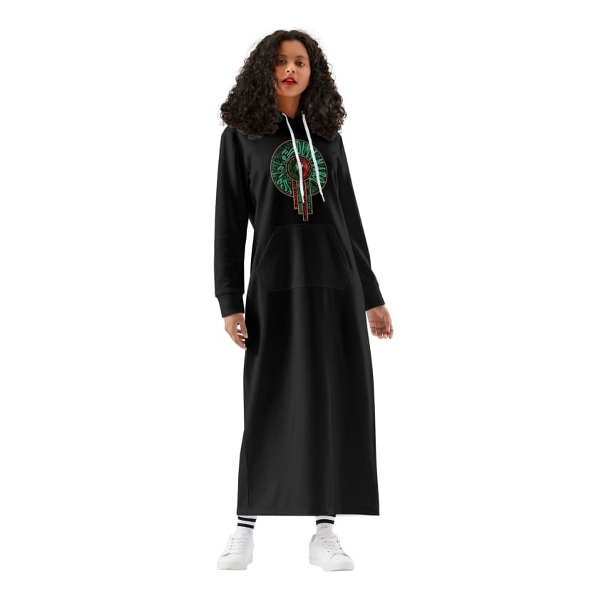 Robe longue à capuche pour femmes Logo inspiration