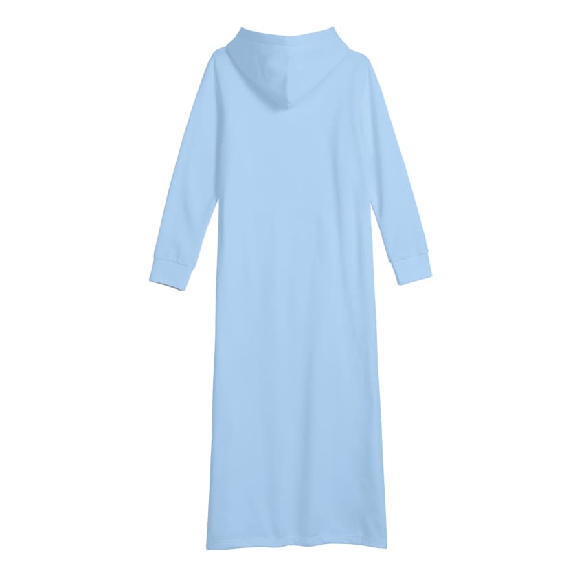 Robe longue bleu à capuche M Zellige pour femmes