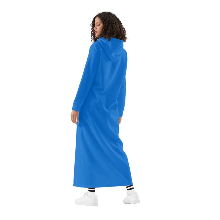Robe longue bleu azur à capuche MAROC 212