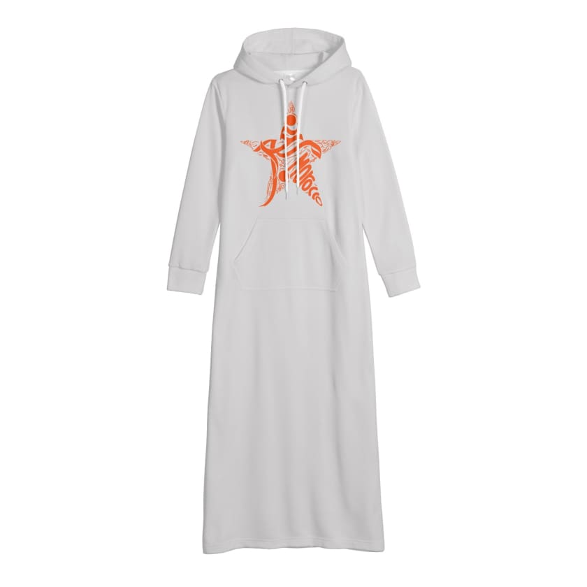 Robe longue Grise à capuche étoile du Maroc