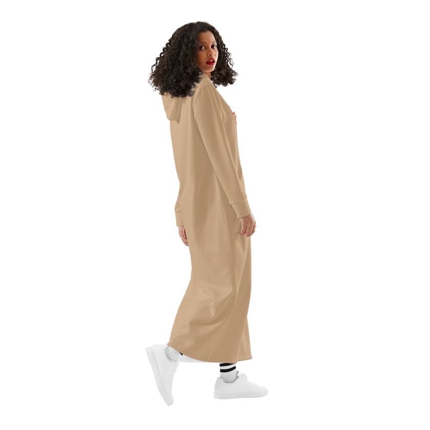 Robe longue marron à capuche 212 by Maroco