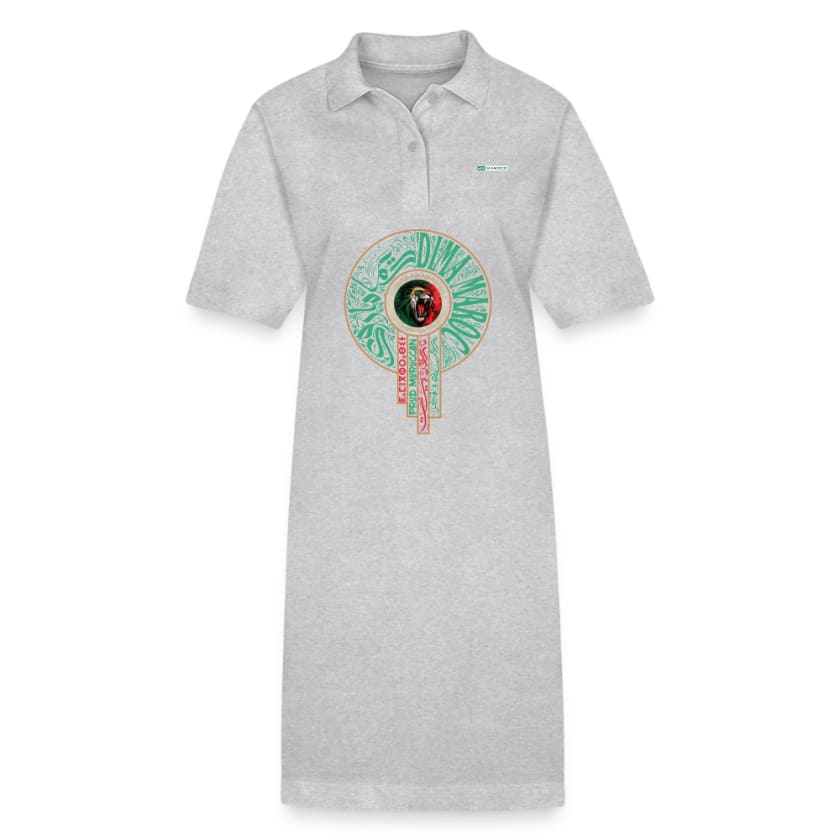 Robe polo DIMA MAROC bio Femme - gris chiné