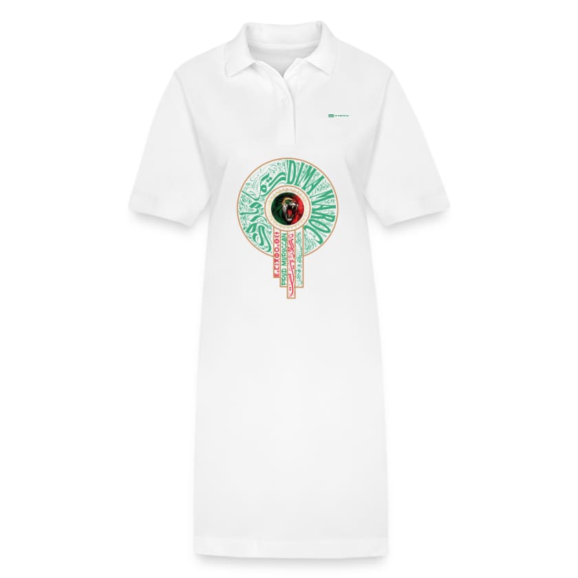 Robe polo DIMA MAROC bio Femme - blanc
