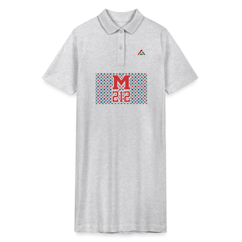 Robe polo M212 bio - gris chiné