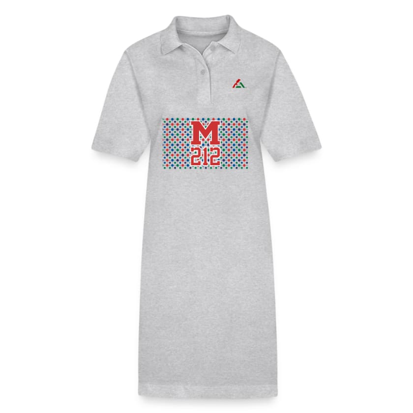 Robe polo M212 bio - gris chiné