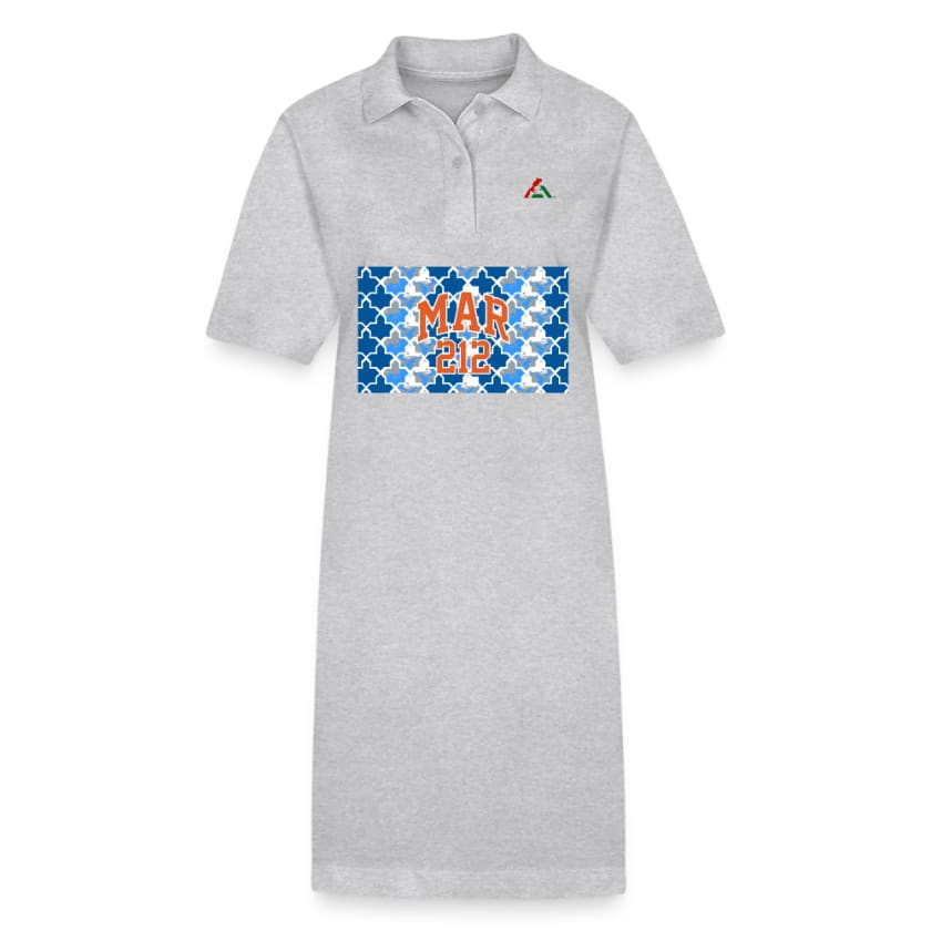 Robe polo MAR212 bio - gris chiné