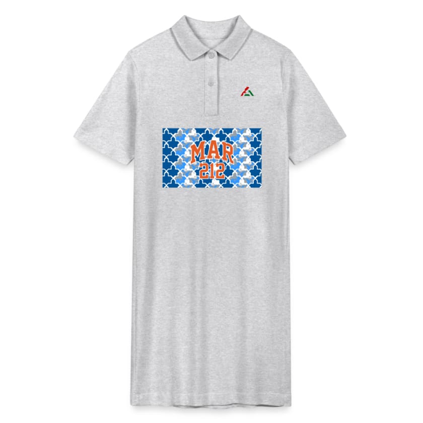 Robe polo MAR212 bio - gris chiné