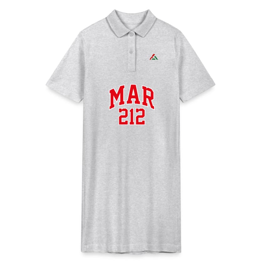 Robe polo MAR212 by Maroco - gris chiné