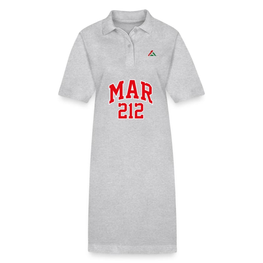 Robe polo MAR212 by Maroco - gris chiné