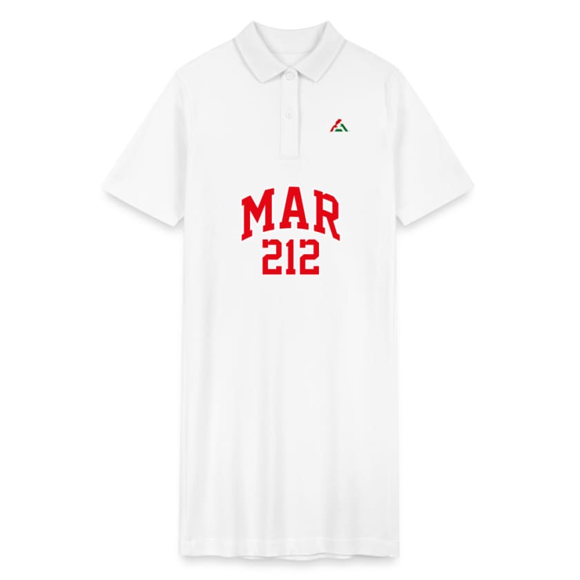 Robe polo MAR212 by Maroco - blanc