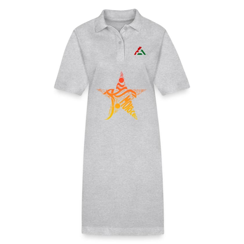 Robe polo Moghrib - gris chiné