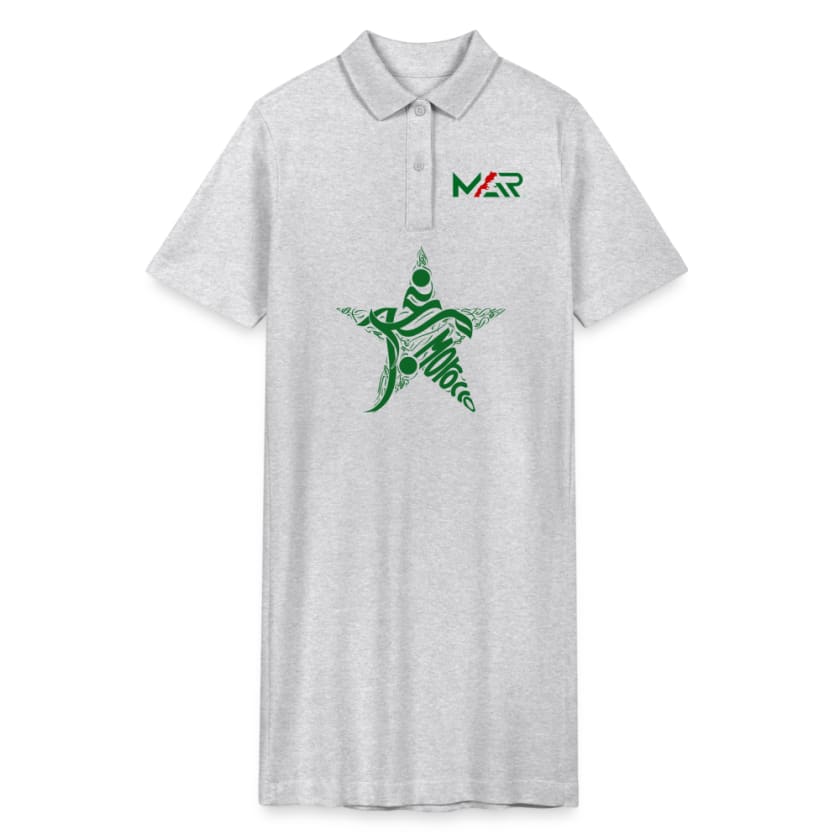 Robe polo Morocco MAR - gris chiné