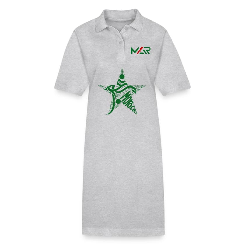 Robe polo Morocco MAR - gris chiné