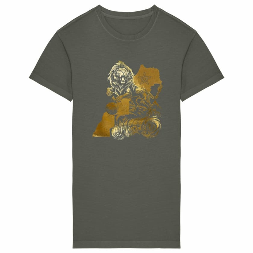 Robe T-shirt Lion Atlas gold Morocco