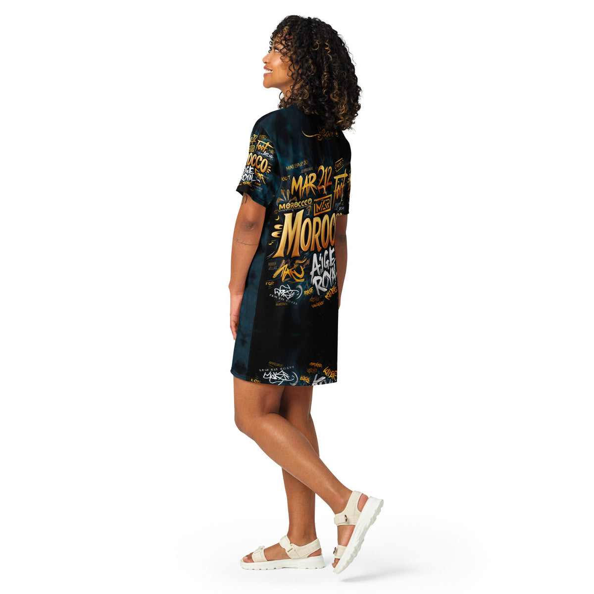Robe T-shirt Morocco Foot Gold Lion Atlas