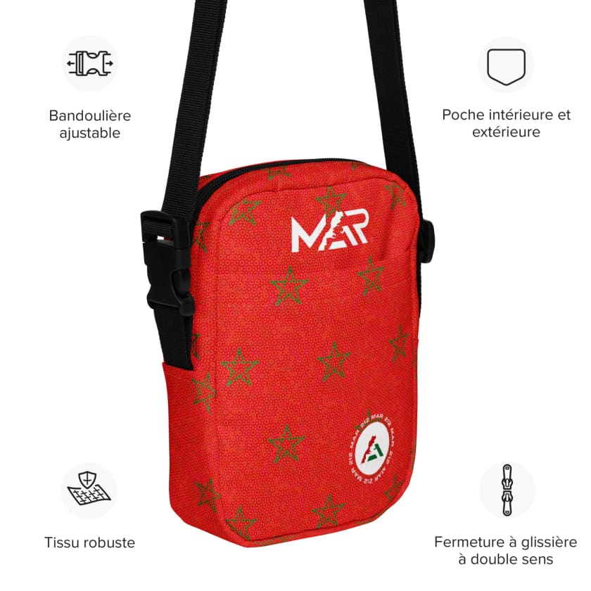 Sac à bandoulière Morocco Star rouge