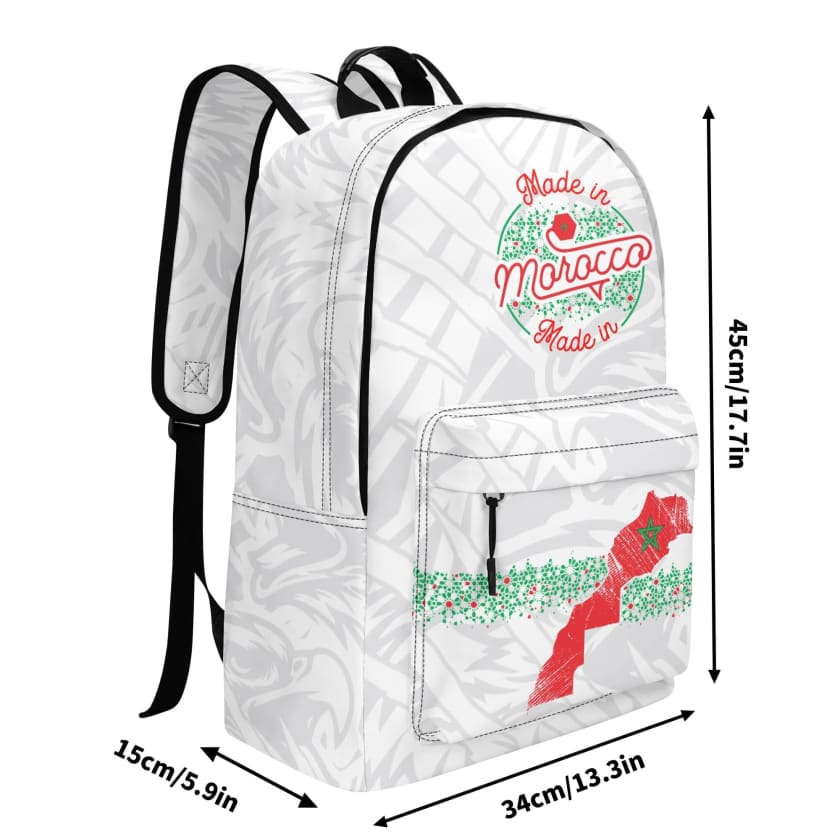 Sac à dos MAR blanc en cuir 17 pouces