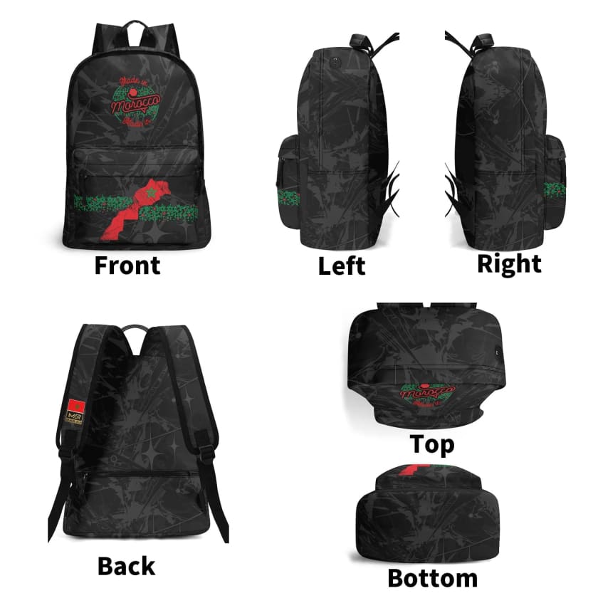 Sac à dos MAR Noir en cuir 17 pouces