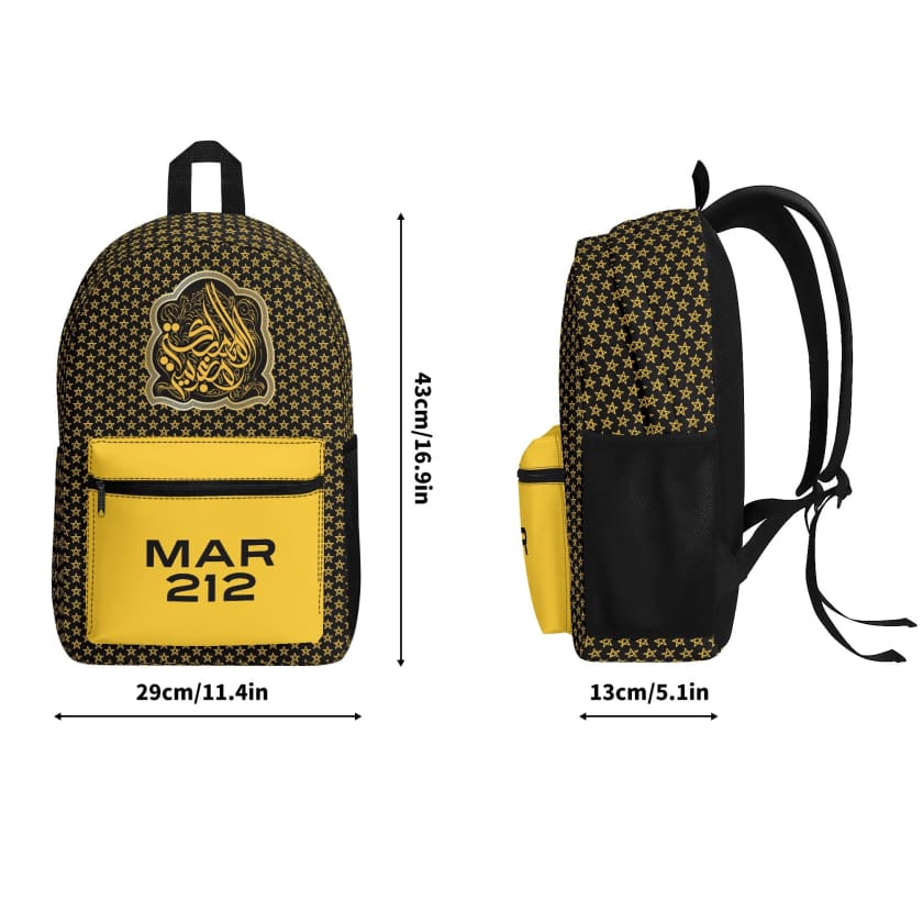 Sac à dos MAR212 vintage en polyester imprimé