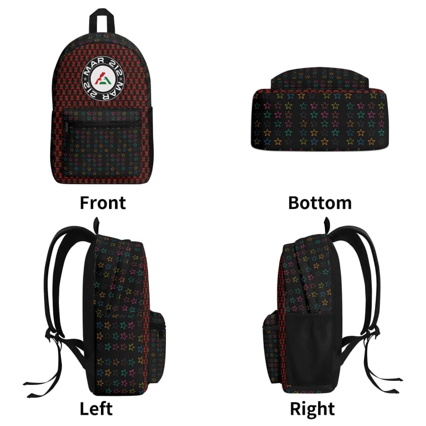 Sac à dos MAR212 vintage en polyester motif berbère marocain