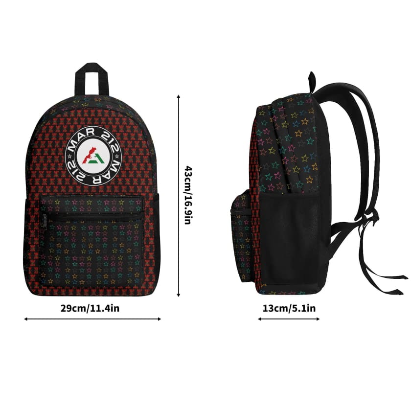 Sac à dos MAR212 vintage en polyester motif berbère marocain