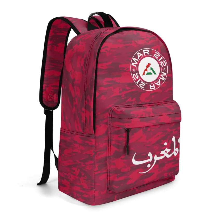 Sac à dos MAROC rouge en cuir 17 pouces