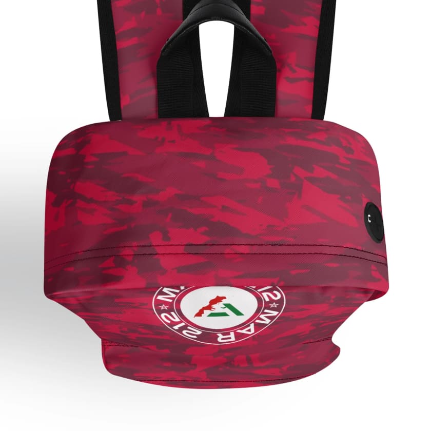 Sac à dos MAROC rouge en cuir 17 pouces