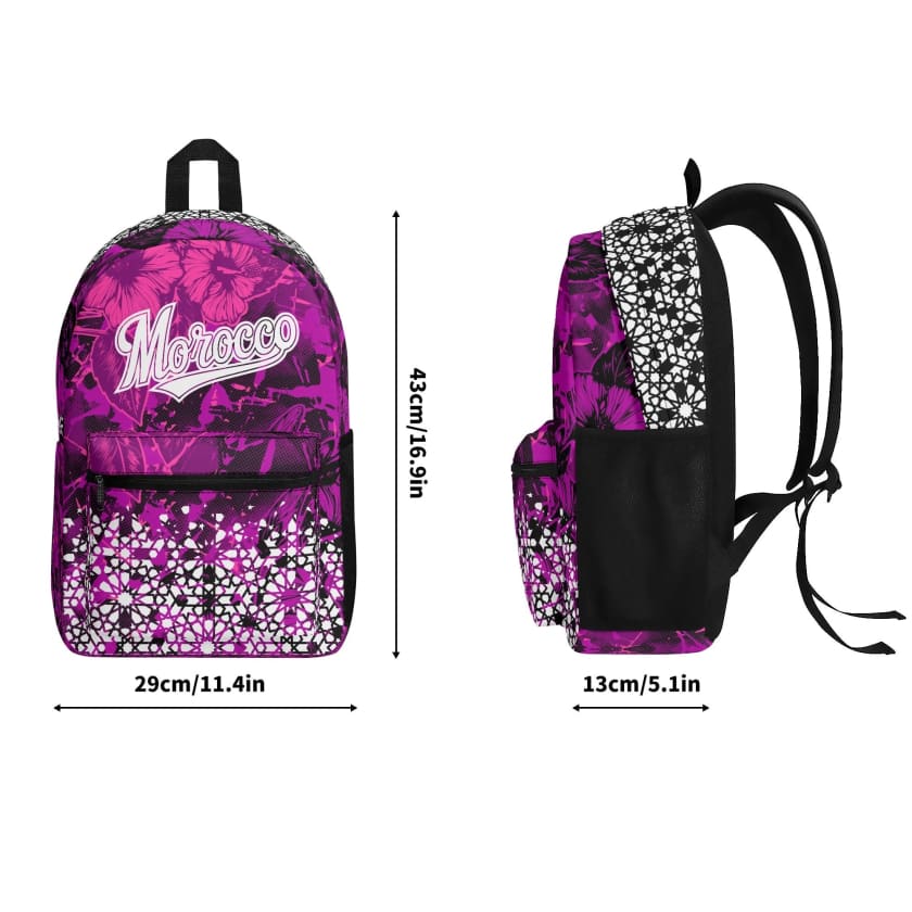 Sac à dos Morocco rose motif Zellige Marocain