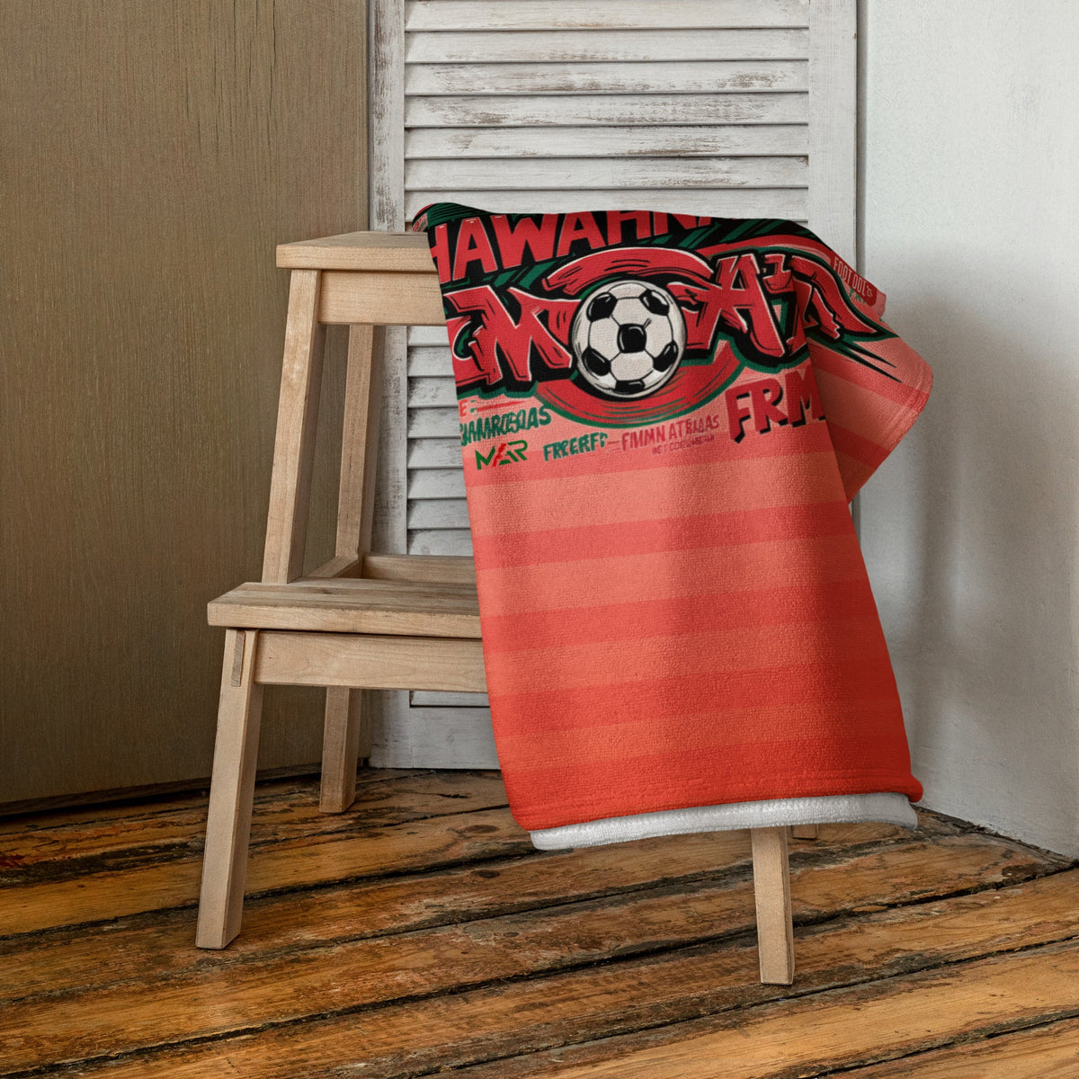 Serviette de plage supporter Marocain