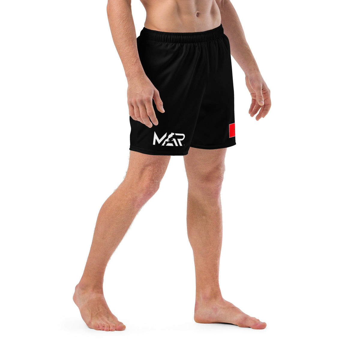 Short de bain MAR drapeau Maroc noir homme